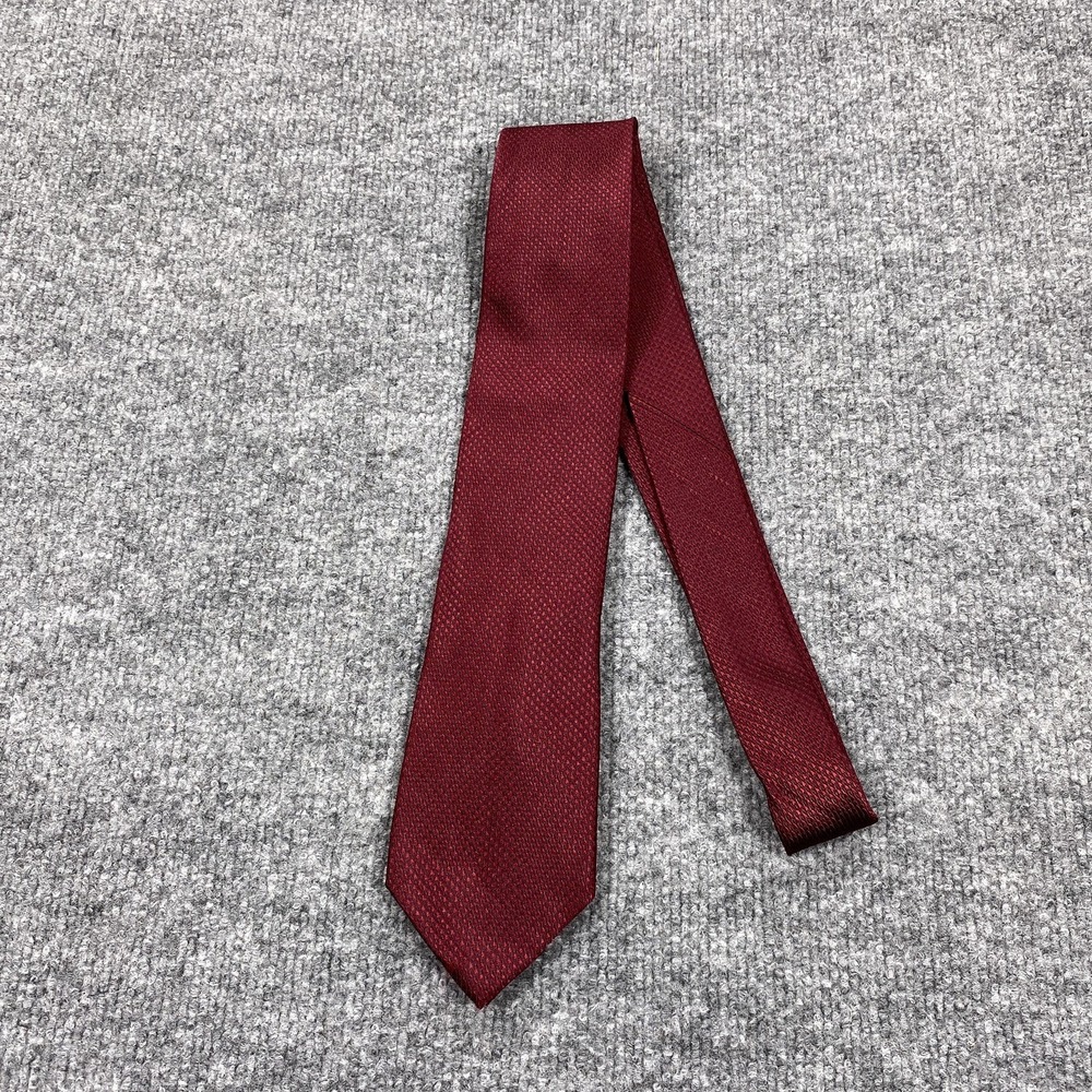 MICHAEL Michael Kors Tie‎ Mens Red Geometric 100% Silk Textured Necktie